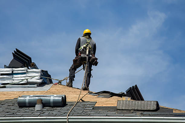 Professional Roof Replacement technician working in Monroeville, NJ